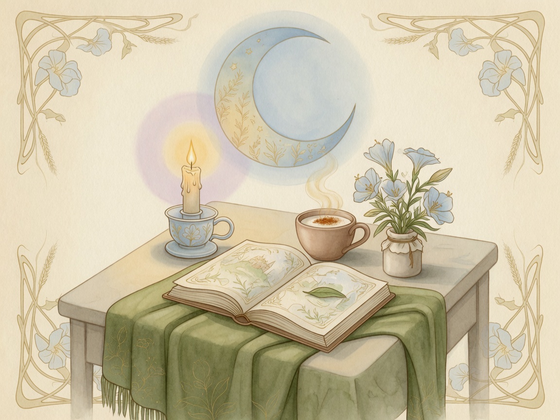 Watercolor candle and rest illustration